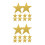 48Pcs Double Printed Gold Star Cutouts Paper Decorations 8