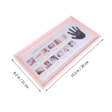 2Stk Baby-Foto- Abdruckrahmen Rosa Für Handabdrücke