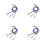 4Stk Langlebiger Fencing Verbindungskabel Epee Körperdraht PVC 7