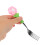 2Pièces Ensemble Couverts Acier Silicone Motif Tournesol 4