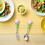2Pièces Ensemble Couverts Acier Silicone Motif Tournesol 6