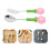 2Pièces Ensemble Couverts Acier Silicone Motif Tournesol 11