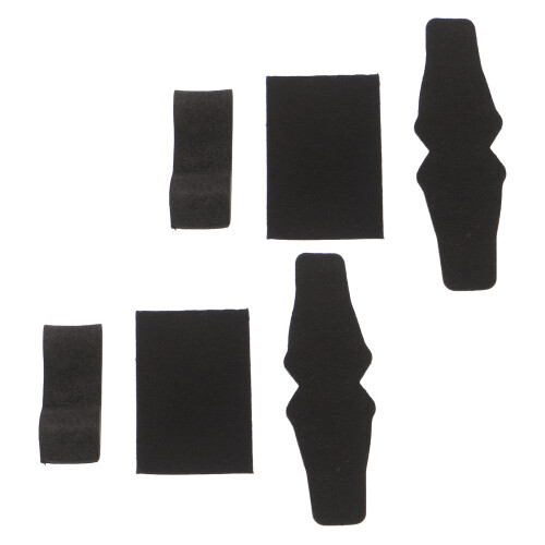 2Ensembles Sticker Noir En Cuir Pour Repose- Antidérapant
