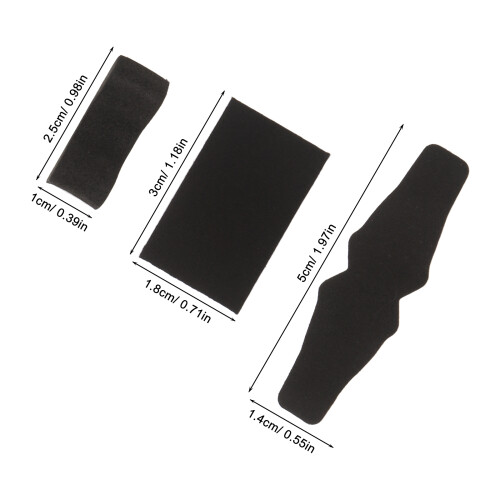 2Ensembles Sticker Noir En Cuir Pour Repose- Antidérapant 1
