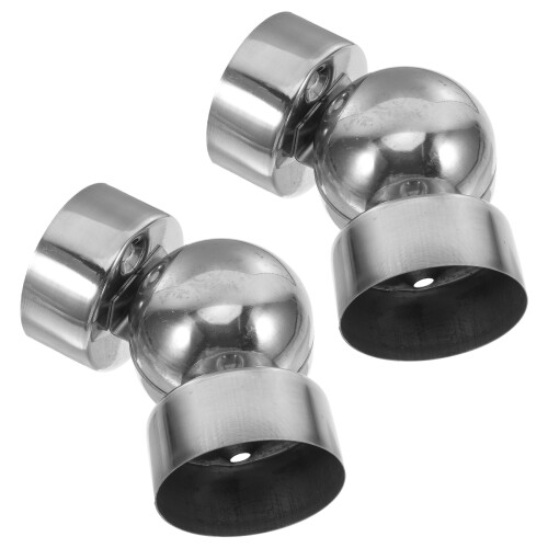 4Pièces Embouts De Rampe Escalier Métal Argent Résistant Esthétique 2