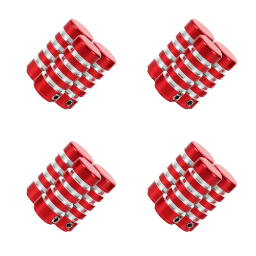 12Pièces Cache Levier Rouge Aluminium Confort Durable 1