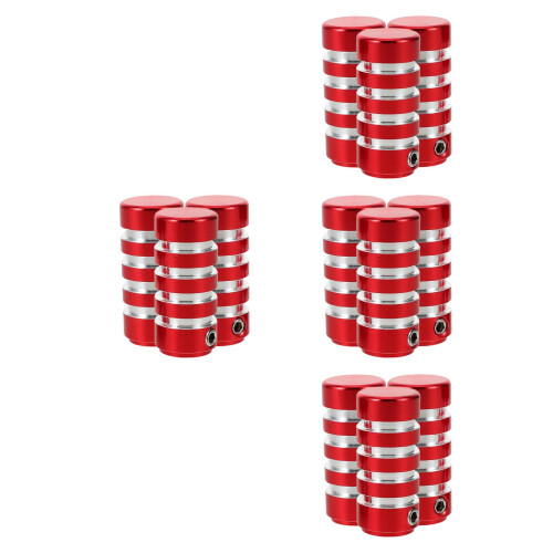 12Pièces Cache Levier Rouge Aluminium Confort Durable 2