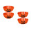 4Pièces Bols Orange Halloween Pour Festives 6