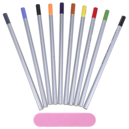 2Ensembles Crayons Décoration Céramique Bois 10 Couleurs Usage Dessin 1