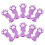 50Pièces Embouts Silicone Chat Violet Protège Outils Pédicure 3
