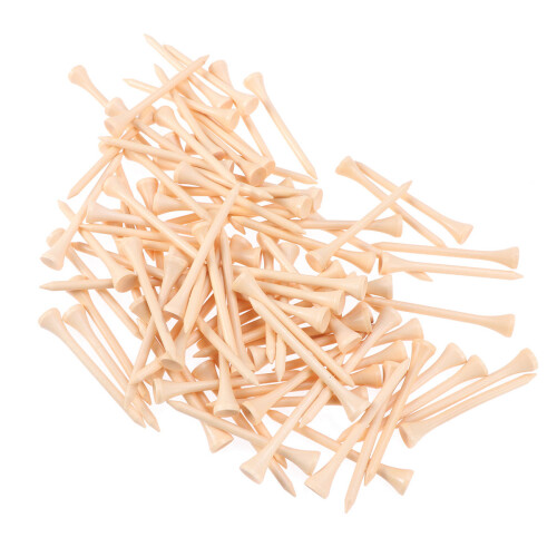 200Pièces Tees Golf En Bois Beige, Multifonction