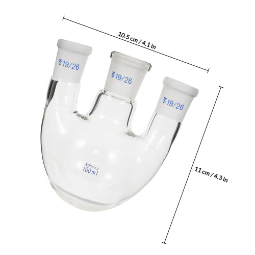 1Pièces Ballon Trois Angles Verre Borosilicate Pour Usage Scolaire 1