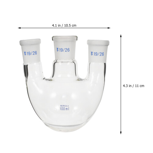 1Pièces Ballon Trois Angles Verre Borosilicate Pour Usage Scolaire 2