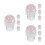 12Pièces Rouleaux Quartz Rose Pour Flacons 16Mm 5