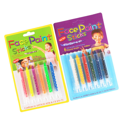 24Pièces Crayons De Corps Cire Couleurs Vives Fêtes 1