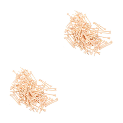 200Pièces Tees Golf En Bois Beige, Multifonction 2