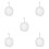 5Pièces Sac De Rangement PVC Transparent Pour Porte-Clés 5