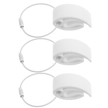 12Pièces Supports De Volant Blancs Avec Clip Portable En Pe