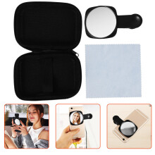 2Pièces Miroir Caméra Téléphone Rond Noir En ABS Pour Usage Auto