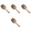 4Pièces Cabasa Enfants Bois Acier Jouet Percussion Compact Et 5