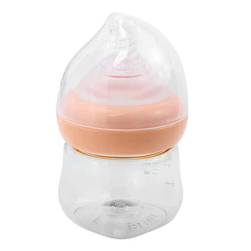 2Pièces Bouteilles Lait Bébé Ppsu Rose Transparent Portable 1