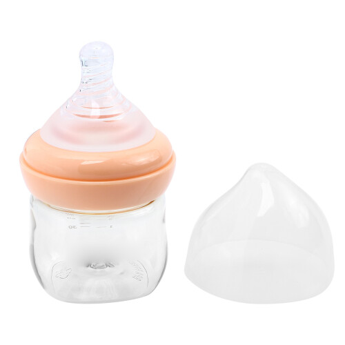 2Pièces Bouteilles Lait Bébé Ppsu Rose Transparent Portable 2