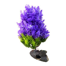 2Pièces Plantes Aquarium Violet Décoratives En PU Résine Pour