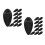 24Pièces Kit Interne Cadre Nylon, Bouchons De Routage Noir 6