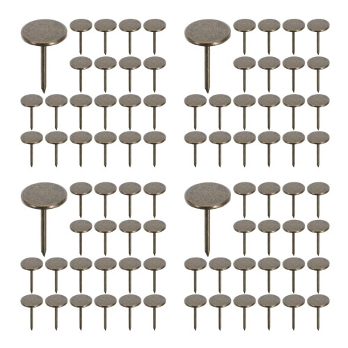 400Pièces En Fer Marron Tête Plate Pour Décoration 2