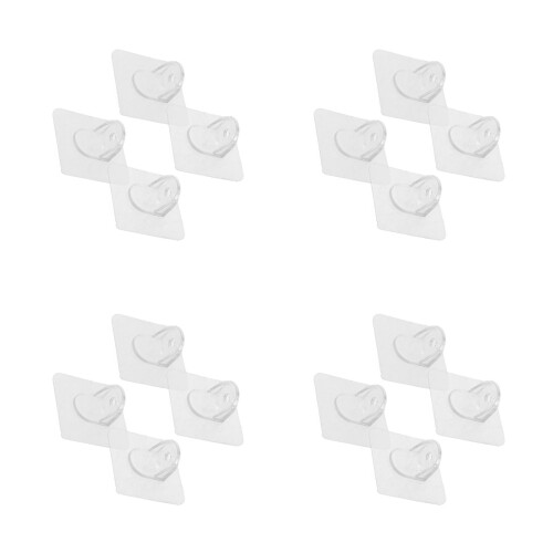 16Pièces Accessoires Fixation Transparente Antidérapante Pour 2