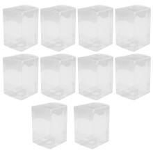 40Pcs Hard Plastic Clear Display Cases for Collectible Vinyl Figurines