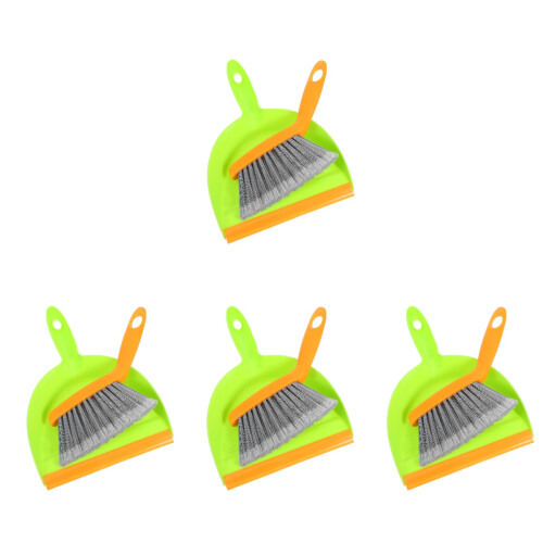 4Sets Small Dustpan and Brush Set PP Multi-Color for Keyboard and Desk 2