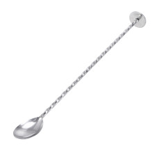 3Pcs Stainless Steel Spiral Bar Spoon Long Handle for Cocktails Silver