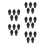 25Pcs Black Rubber Arrow Tips Replacement Soft Safety Archery Supplies 6