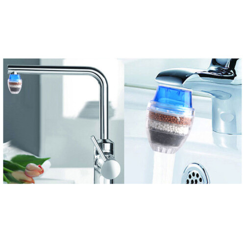 9Pcs Mini Faucet Water Cleaner Easy Install Multilayer Filter for Home 1