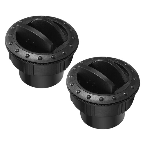 6Pcs Black Adjustable ABS Circular Air Vent Covers for Car Rv Use
