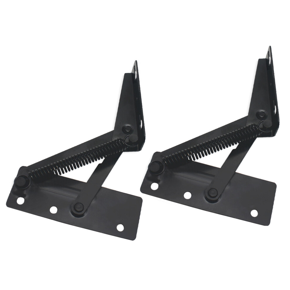 8Pcs Sofa Spring Hinge Black Steel Triangular Accessory 3584274490844