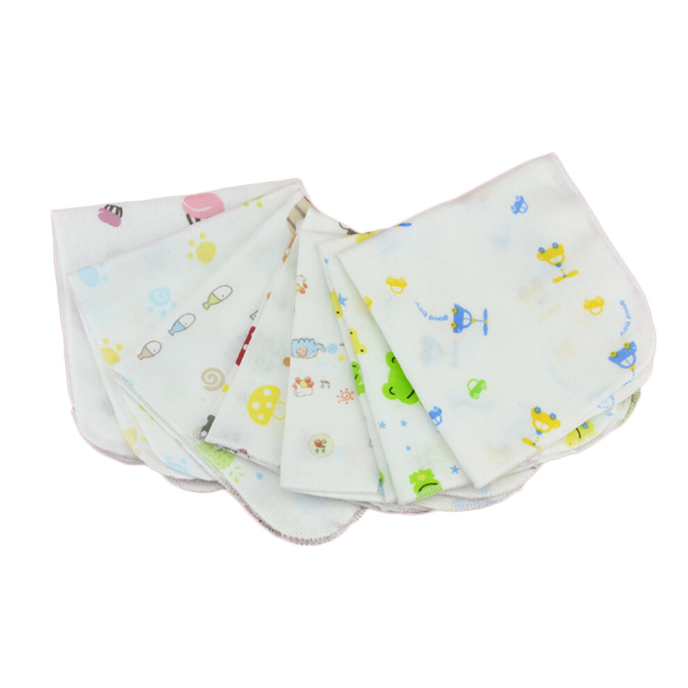Villcase 3Pcs Cotton Drool Bibs Multi Absorbent Double Layer Children Bibs