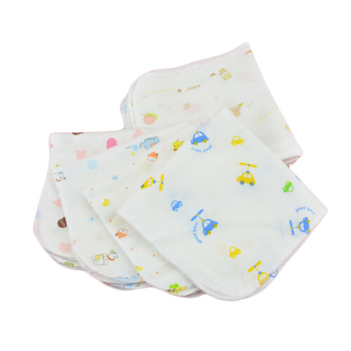 3Pcs Cotton Drool Bibs Multi Absorbent Double Layer Children Bibs 2