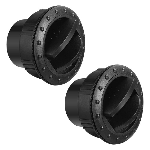 6Pcs Black Adjustable ABS Circular Air Vent Covers for Car Rv Use 2