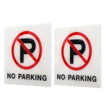 4Pcs Acrylic No Parking Signs Waterproof Self Adhesive for Driveways