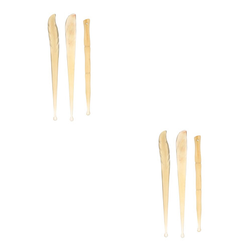 6Pcs Earwax Cleaning Sticks Durable Non-Rust Light Yellow Tools 2