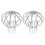 4Pcs Stainless Steel Gutter Leaf Guard Downspout Filter Silver 2