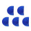 5Pcs Blue Worship Dance Flags Double-Sided Silky Semicircle for Stage 8