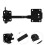 2Pcs Galvanized Finish Self Locking Gate Latch Black for Outdoor Gates 9