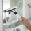 Adjustable Angle Olive Green Silicone Shower and Window Squeegee 4