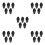 25Pcs Black Rubber Arrow Tips Replacement Soft Safety Archery Supplies 7