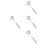 4Pcs Silver Metal Sauce Ladles with Spout Kitchen Spoons 4