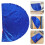 5Pcs Blue Worship Dance Flags Double-Sided Silky Semicircle for Stage 10