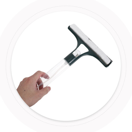 Adjustable Angle Olive Green Silicone Shower and Window Squeegee 2
